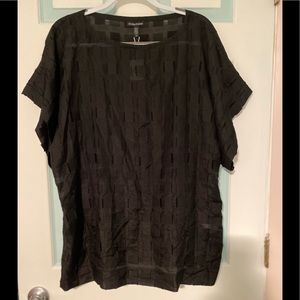 NWT Eileen Fisher silk top tank sheer black small
